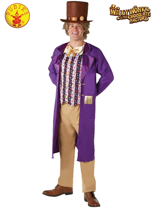 Willy Wonka Deluxe Costume Adult Court Jester Fancy Dress